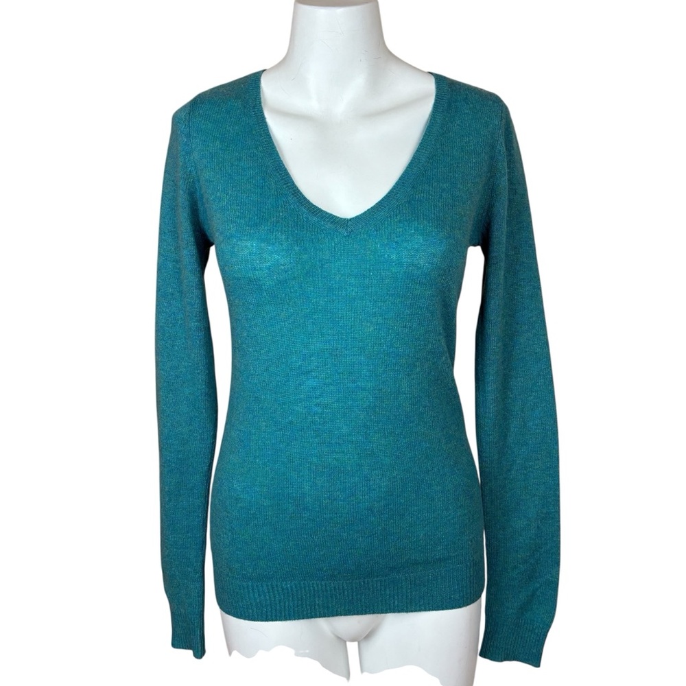 Ann Taylor Factory V Neck 100% Cashmere Sweater- XS